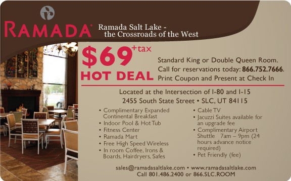 Salt Lake Ramada - 2011 Hot Deal