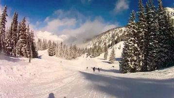 Snowboarding at Snowbird, Utah